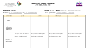 Planificación semanal del maestro RAE 2022-2023 (2)