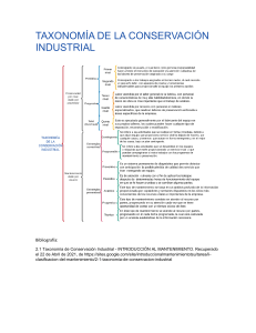 TAXONOMÍA DE LA CONSERVACIÓN INDUSTRIAL