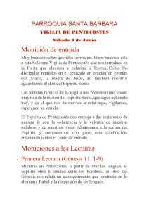 EUCARISTIA VIGILIA DE PENTECOSTES