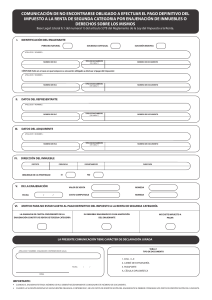 COMUNICACION DE NO ENCONTRASE AFECTO AL PAGO IMPUESTO
