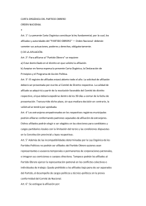 CARTA ORGANICA DEL PARTIDO OBRERO