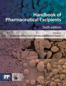 Handbook of Pharmaceutical Excipients%2c 6th Edition