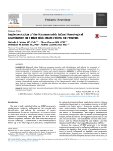 Implementation of the Hammersmith Infant Neurological Examination in a High-risk Infant Follow-Up Program