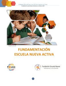 Fundamentacion Escuela Nueva Activa 2022