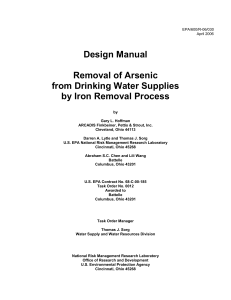 Removal of Arsenic