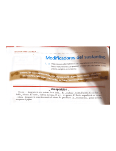 Modificadores del sustantivo