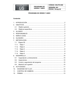 PROGRAMA DE ORDEN Y ASEO