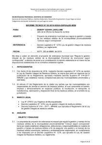 INFORME TÉCNICO GESTIÓN Y MANEJO