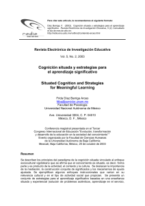 cognicion situada y estrategias para el aprendizaje significativo-Díaz Barriga