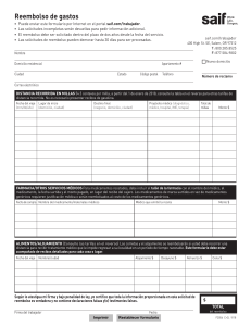 Reimbursement of Expenses SPANISH