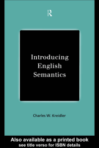 Introducing English Semantics Kreidler (1)