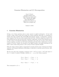 Gaussian Elimination and LU Decompositio