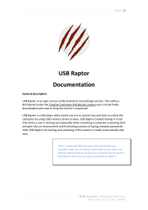 USB Raptor Documentation: Lock/Unlock PC with USB Key