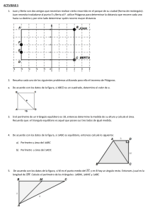 Utilizar el teorema de Pitagoras