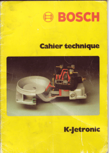 Bosch KJetronic cahier Technique