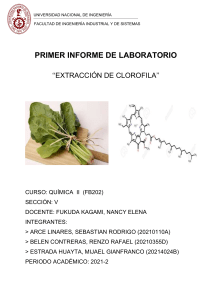 Extracción de clorofila