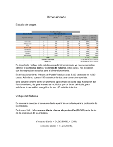 Dimensionado de sistema fotovoltaico