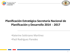 Planificación Estratégica SNPD 2014-2017 Ecuador