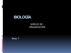 NIVELES DE ORGANIZACIÓN BIOLÓGICA