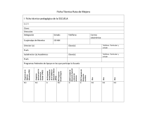 FICHA TECNICA RUTA DE MEJORA