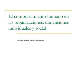 El comportamiento humano en las organizaciones: dimensiones individuales y sociales