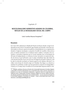 Neocolonialismo normativo agrario en Colombia, reflejo de la desigualdad social del campo