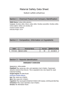 MSDS-SODIUM SULFATE ANHYDROUS CELLMARK