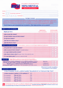 Mini mental test -Protocolo