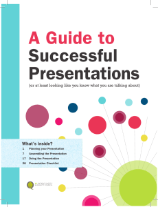 A Guide to Successful Presentations