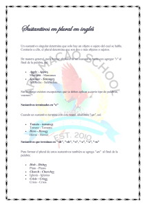 REGLAS DEL PLURAL DE LOSSUSTANTIVOS EN INGLES