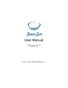 JaamSim User Manual 2021-04