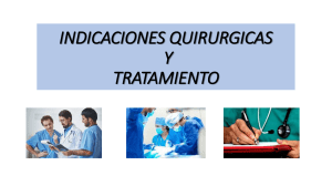 INDICACIONES QUIRURGICAS Y TRATAMIENTO HTDB CIRUGIA