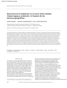 Population structure in an isolated artic fox population (1)