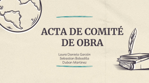 ACTA DE COMITE DE OBRA 