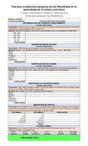PLANTILLA TEST DETECCIÓN TEMPRANA DIF. LECTURA Y ESCRITURA