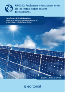 Replanteo y Funcionamiento de Instalaciones Solares Fotovoltaicas