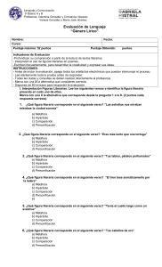 Evaluación Genero lirico 5°A-B