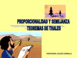 Proporcionalidad y semejanza - Teorema de Thales