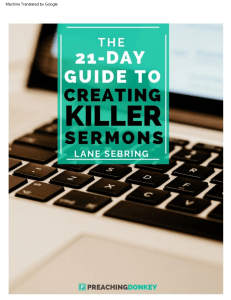 wXNXtYC0TdCRLNy2VvDO The 21-Day Guide to Creating Killer Sermons