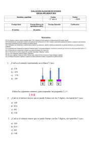 PRUEBA VALIDACIÓN  3ero básico