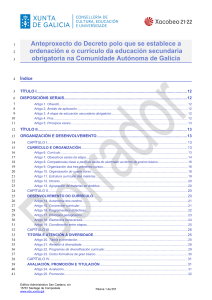 Anteproxecto do Decreto Curriculo Secundaria de Galicia