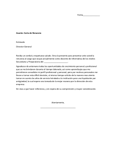 Carta de Renuncia