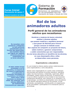 Rol Animadores Adultos: Gu&iacute;as y Scouts de Chile