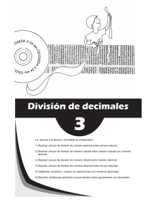 Matematica 6to - Unidad 3 - Division de decimales