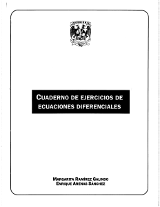 CUADERNO DE EJERCICIOS DE ECUACIONES DIFERENCIALES