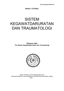 [MAHASISWA] MODUL PBL SISTEM KEGAWATDARURATAN  TRAUMATOLOGI SEMESTER GENAP TAHUN 2022