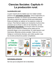 Producci&oacute;n Rural: Actividades Primarias y Secundarias