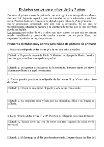 Dictados cortos para niños de 6 y 7 años