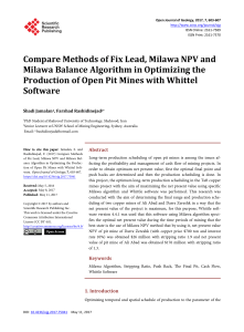 Compare Methods of Fix Lead Milawa NPV and Milawa 
