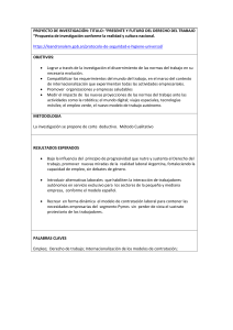 sintesis proyecto investigacion derecho de trabajo